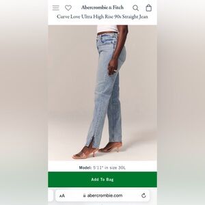 Abercrombie & Fitch womens jeans size 24 light denim